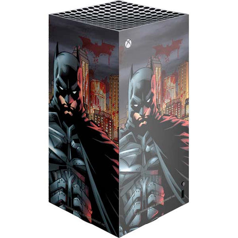 DC Comics Batman The Dark Knight Comic Art in Gotham City XBox Series X Digital Edition Console Skin